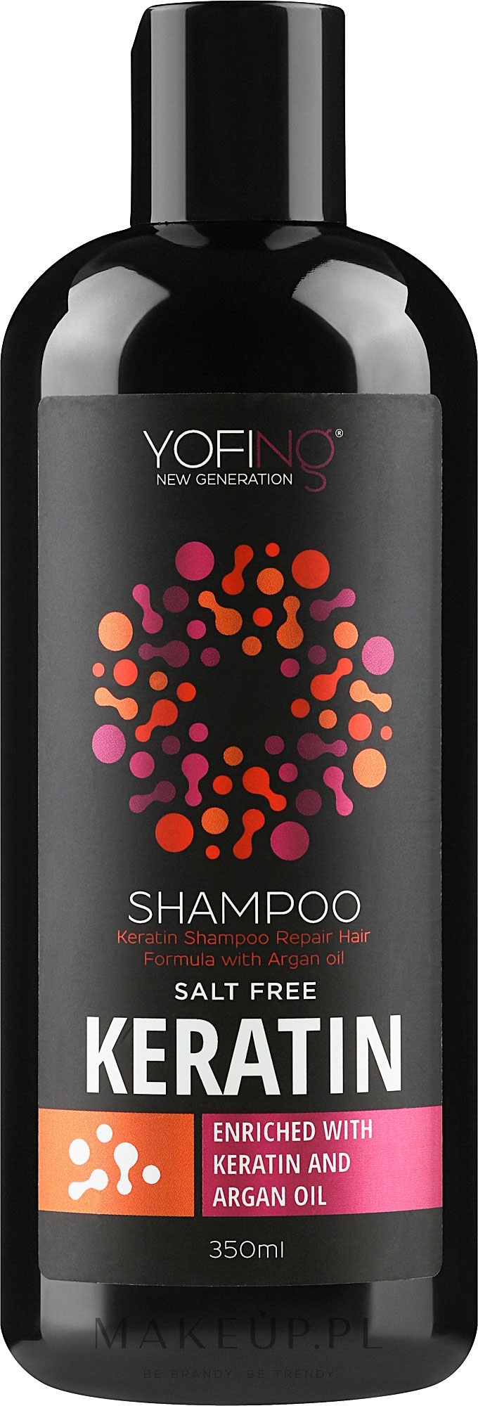 Keratynowy szampon do włosów z olejkiem arganowym - Yofing Keratin Shampoo Repair Hair Formula With Argan Oil — Zdjęcie 350 ml