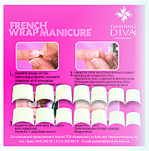 Zestaw tipsów do manicure francuskiego, biały - Dashing Diva French Wrap Manicure Long Trial Size — Zdjęcie N2