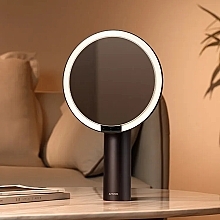 Lusterko kosmetyczne z podświetleniem, czarne - Amiro LED Mirror Black — Zdjęcie N9