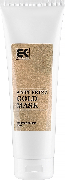 Regenerująca maska do włosów zniszczonych - Brazil Keratin Anti Frizz Gold Mask — Zdjęcie N1