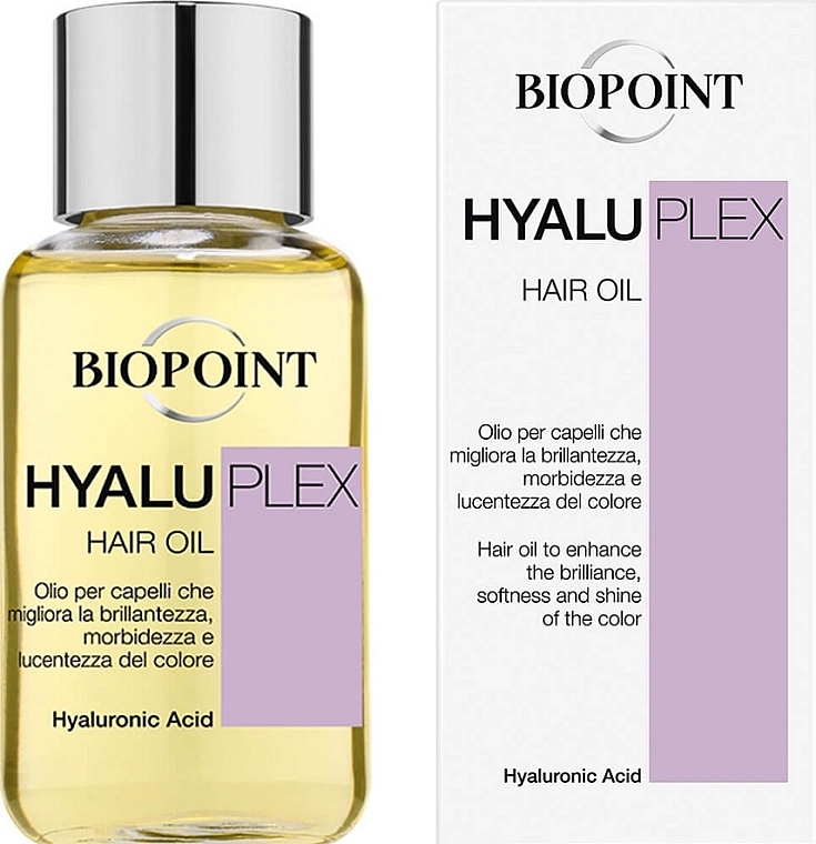 Olejek na lśniące i promienne włosy - Biopoint Hyaluplex Hair Oil — Zdjęcie N1
