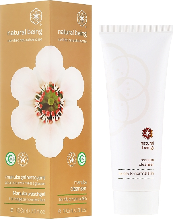 WYPRZEDAŻ Oczyszczający żel z miodem manuka do cery normalnej i tłustej - Natural Being Manuka Cleanser * — Zdjęcie N1