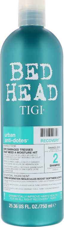Szampon nawilżający do włosów suchych i zniszczonych - Tigi Bed Head Urban Antidotes Recovery Shampoo  — Zdjęcie N3