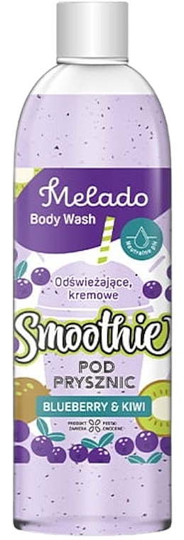 Żel pod prysznic z peelingiem Jagoda i i kiwi - Natigo Melado Body Wash Blueberry And Kiwi — Zdjęcie N1