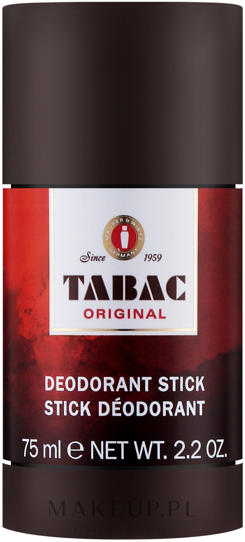 Maurer & Wirtz Tabac Original - Perfumowany bezalkoholowy dezodorant w sztyfcie dla mężczyzn — Zdjęcie 75 ml
