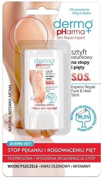Sztyft ratunkowy na stopy i pięty S.O.S. - Dermo Pharma Express Repair Foot & Cracked Heel Stick Prevents Hyperkeratosis