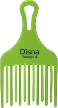 Grzebień do włosów afro, PE-401,18,2 cm, jasnozielony - Disna Ahuecador Comb — Zdjęcie N1