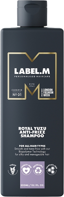 Szampon do włosów kręconych - Label.m Royal Yuzu Anti-Frizz Shampoo  — Zdjęcie N1