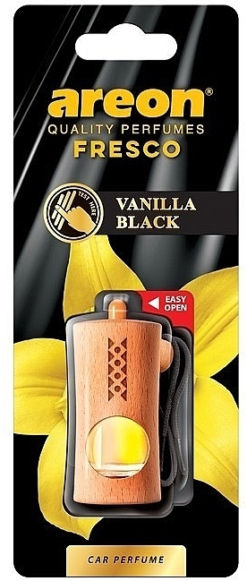 Odświeżacz powietrza do samochodów Vanilla Black - Areon Fresco New Vanilla Black Car Perfume — Zdjęcie N1