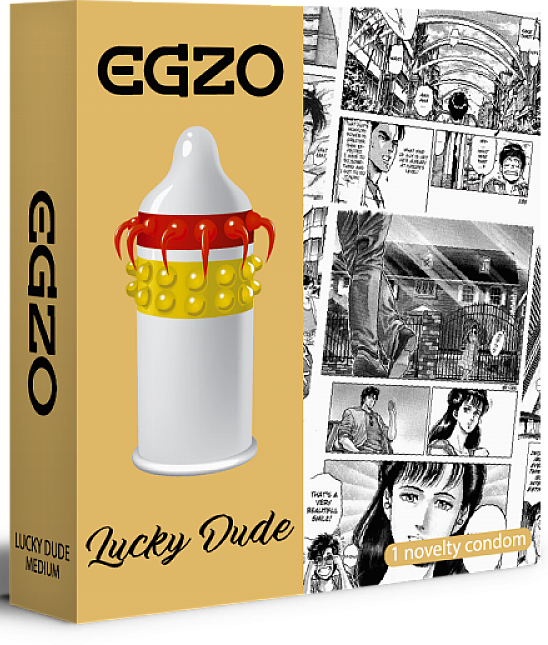 Prezerwatywy z wypustkami - Egzo Lucky Dude — Zdjęcie N1