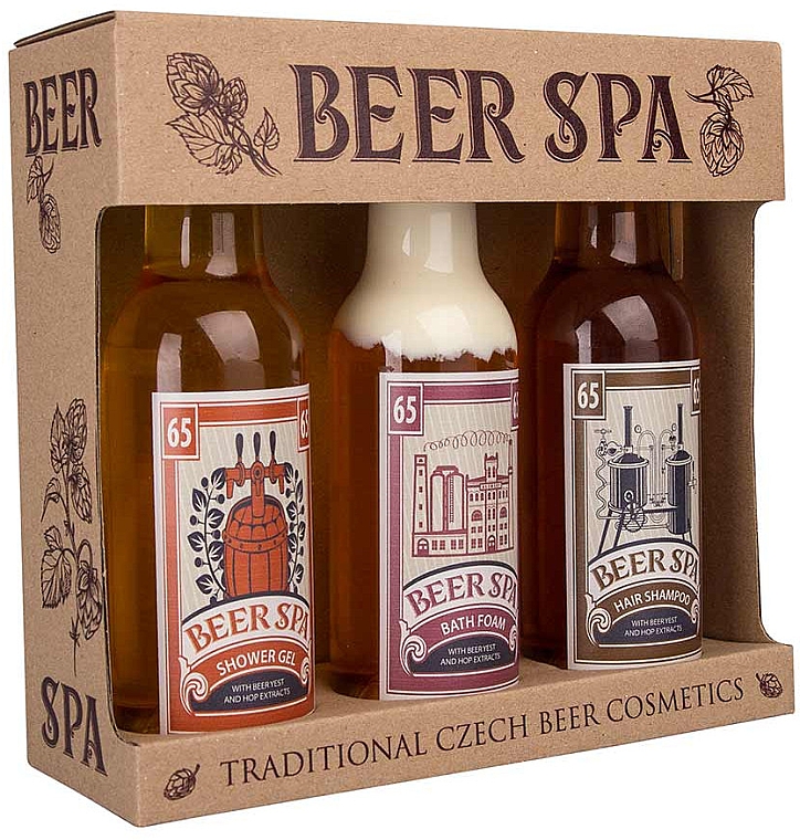 Zestaw - Bohemia Gifts Beer Spa II Bath Care Gift Set (sh/gel/200ml + shampoo/200ml + bath/foam/200ml) — Zdjęcie N1