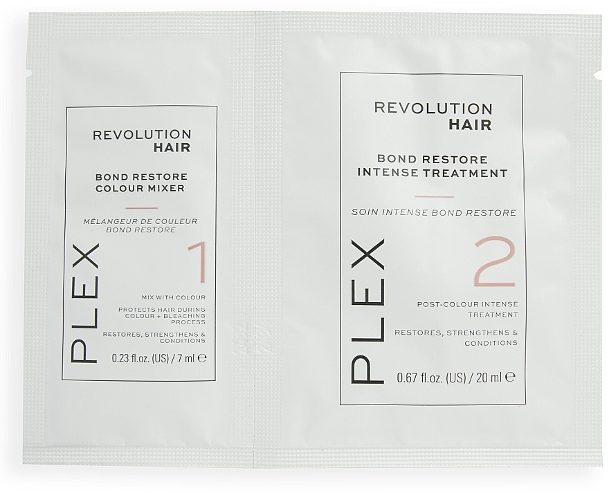 Zestaw - Revolution Haircare Plex 1+2 Bond Restore Colour Kit — Zdjęcie N2
