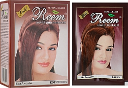 Kup Ajurwedyjska farba do włosów, brąz - Triuga Reem Gold