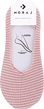 Damskie skarpetki stopki, różowo-białe w paski - Moraj — Zdjęcie N1