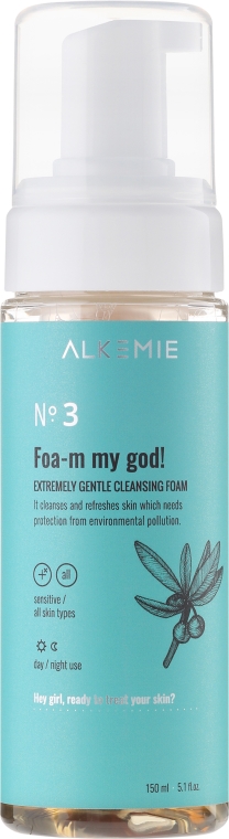 Ekstremalnie łagodna pianka do mycia i demakijażu twarzy - Alkmie Microbiome Foa-m my god! — Zdjęcie N3