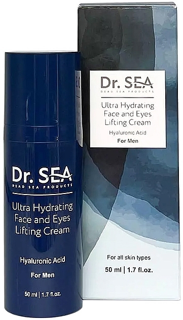 Nawilżający krem liftingujący dla mężczyzn - Dr. Sea Ultra Hydrating Face And Eyes Lifting Cream — Zdjęcie N1