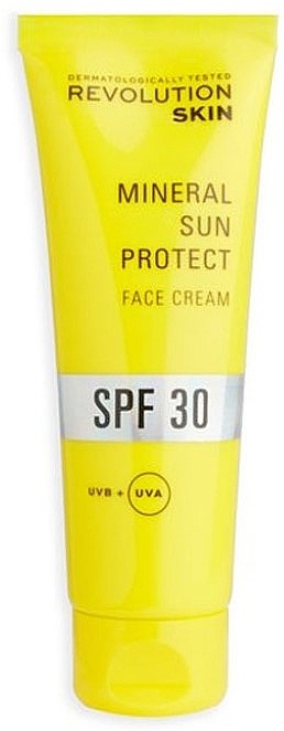 Lekki mineralny krem ​​przeciwsłoneczny do twarzy - Revolution Skin SPF 30 Mineral Sun Protect Face Cream — Zdjęcie N1