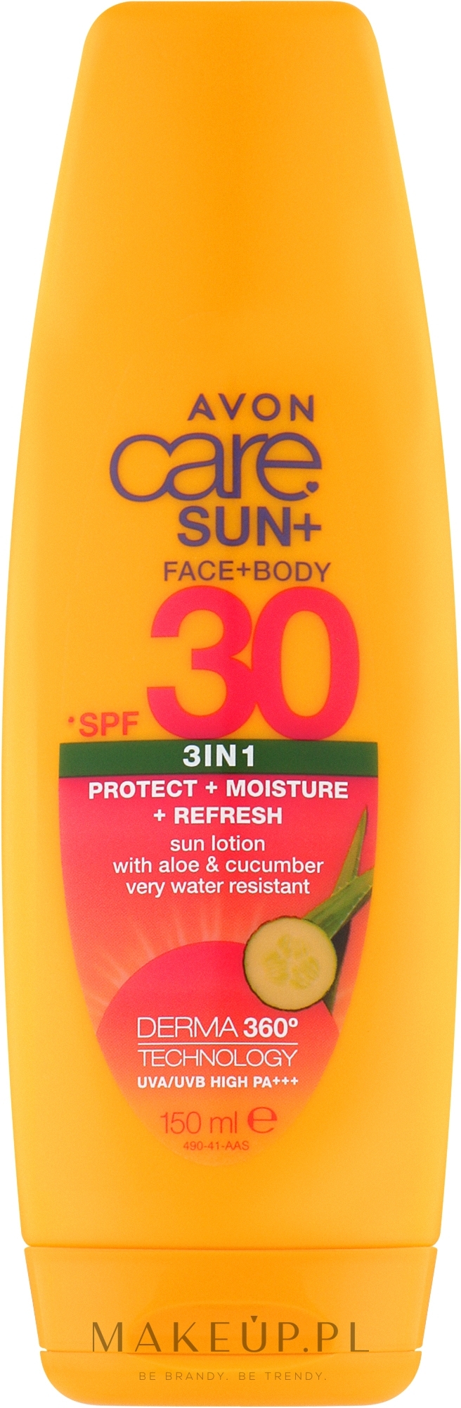 Balsam chroniący przed słońcem 3w1 - Avon Care Sun+ 3 in 1 Face + Body Sun Lotion SPF30 — Zdjęcie 150 ml