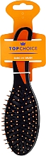 Szczotka do włosów owalna, 2014, czarno-pomarańczowa - Top Choice — Zdjęcie N1