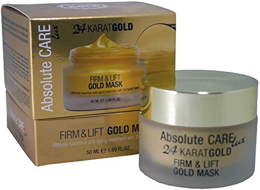 24-karatowa maseczka do twarzy - Absolute Care Lux 24 Karat Gold Firm & Lift Gold Mask — Zdjęcie N1