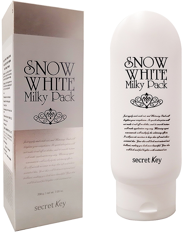 Wybielająca maska do twarzy Królewna Śnieżka - Secret Key Snow White Milky Pack
