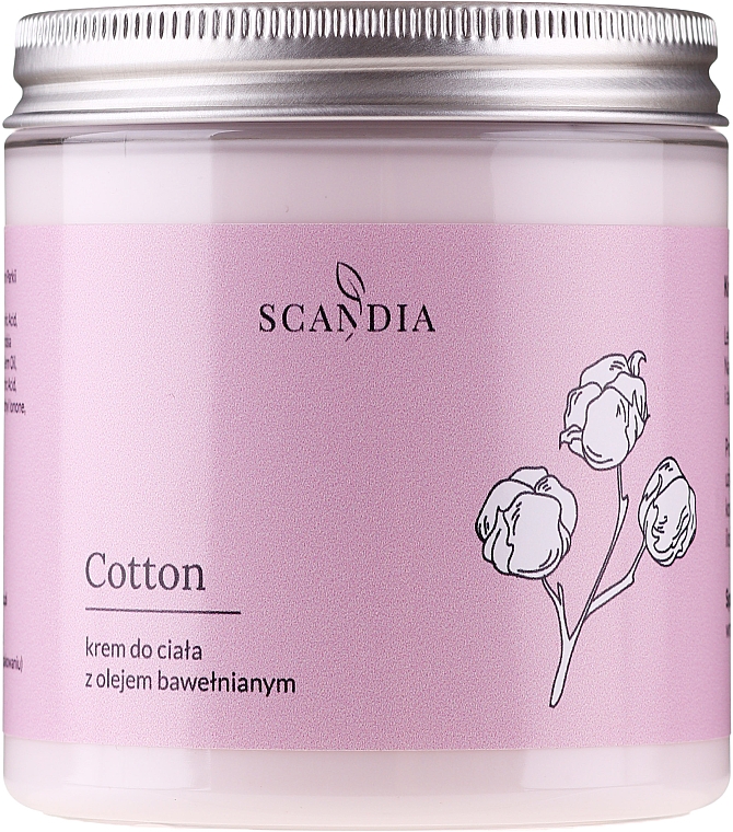 Krem do ciała z olejem bawełnianym - Scandia Cosmetics Cotton — Zdjęcie N1