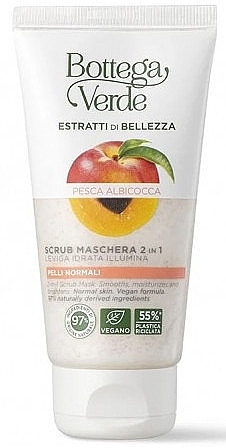 Maseczka peelingująca do twarzy z brzoskwinią i morelą - Bottega Verde Beauty Extracts 2-In-1 Scrub Mask — Zdjęcie N1