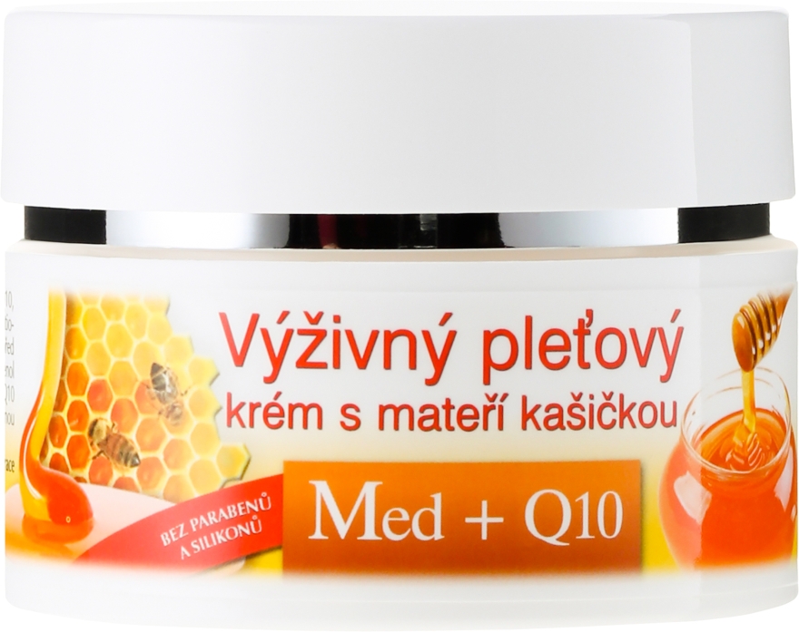 Odżywczy krem do twarzy z mleczkiem pszczelim - Bione Cosmetics Honey + Q10 Cream — Zdjęcie N2