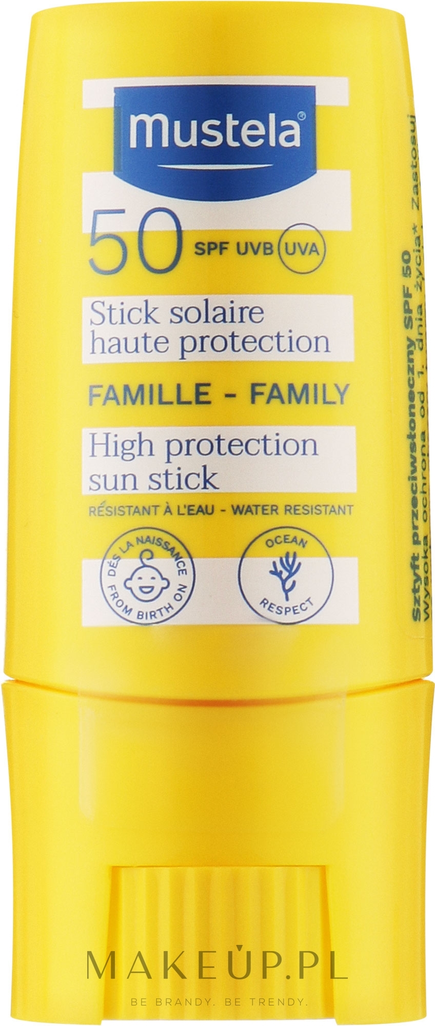 Sztyft do opalania SPF 50 - Mustela Sun Stick High Protection SPF50 — Zdjęcie 9 ml