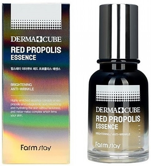 Odżywcza esencja z propolisem i hibiskusem - FarmStay Derma Cube Red Propolis Essence — Zdjęcie N1