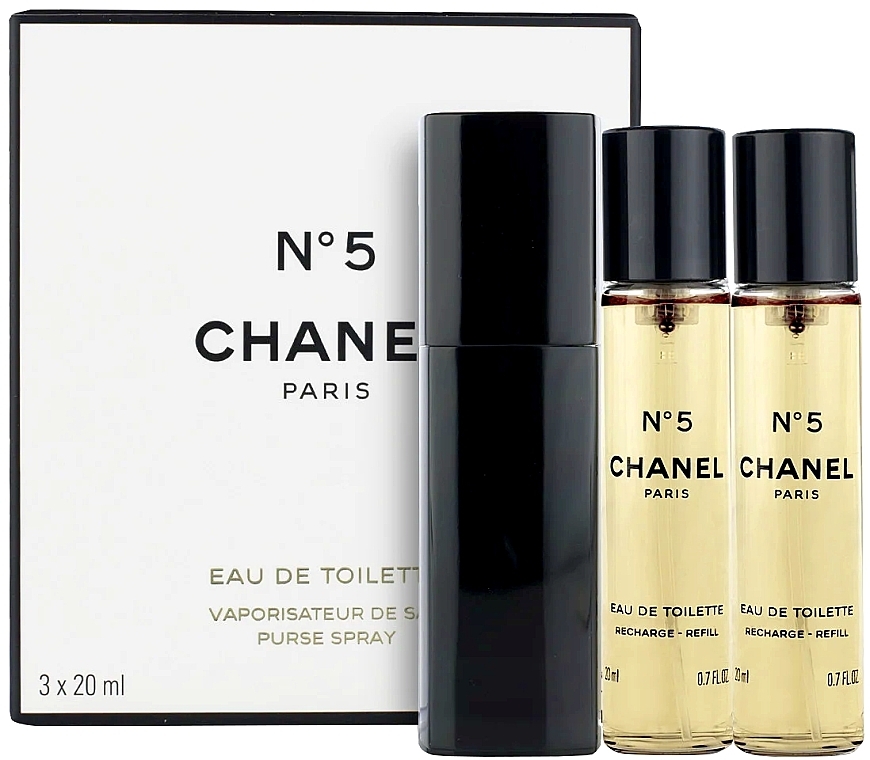 Chanel N°5 Purse Spray with Case - Woda toaletowa (edt/3x20ml) — Zdjęcie N1