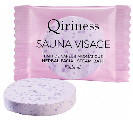 Ziołowa tabletka do parowego mycia twarzy - Qiriness Sauna Visage Herbal Facial Steam Bath — Zdjęcie N1