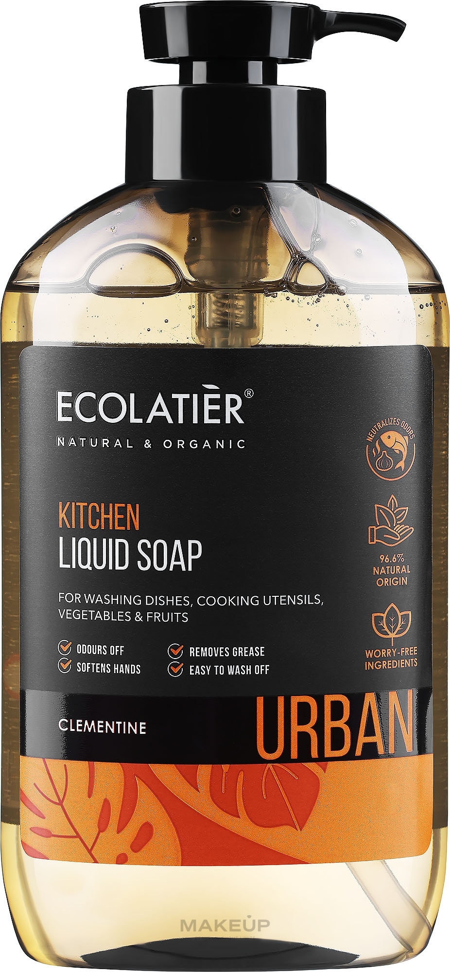 Kuchenne mydło w płynie Klementynka - Ecolatier Urban Liquid Soap — Zdjęcie 600 ml