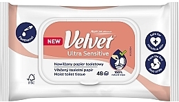 Nawilżany papier toaletowy do skóry wrażliwej - Velvet Moist Toilet Tissue Ultra Sensitive — Zdjęcie N1