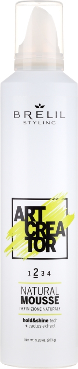 Naturalny mus do układania włosów - Brelil Art Creator Natural Mousse — Zdjęcie N1