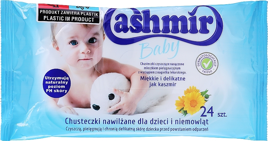 Chusteczki nawilżane dla dzieci i niemowląt, 24 szt. - Cashmir Baby