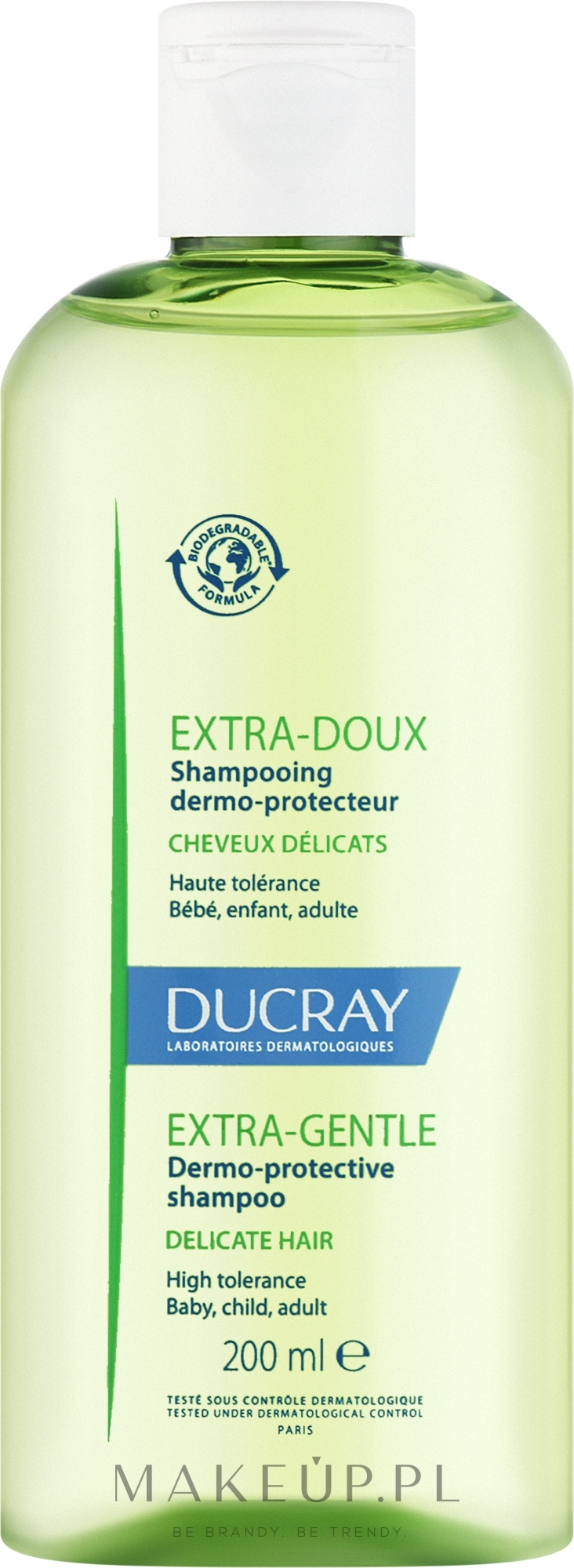 Ekstradelikatny szampon do włosów - Ducray Extra-Doux Shampoo — Zdjęcie 200 ml