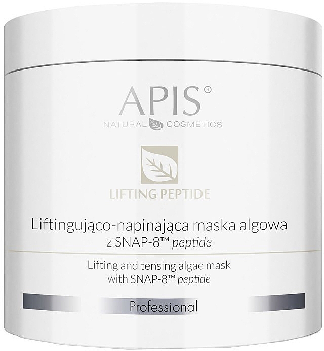 Liftingująco- napinająca maska algowa z peptydami - APIS Professional Lifting Peptide Lifting And Tensing Algae Mask With SNAP-8 Peptide — Zdjęcie N1