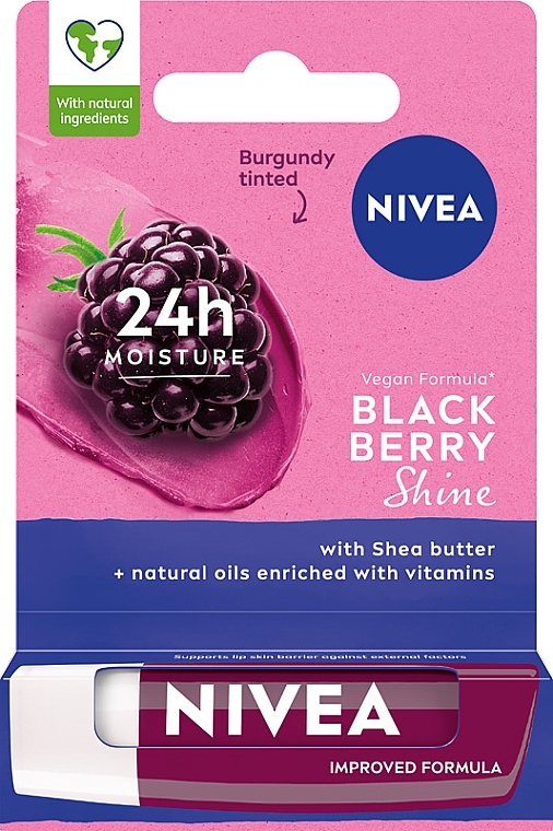 Pomadka ochronna do ust Jeżyna - NIVEA Blackberry Shine Lip Balm — Zdjęcie N1