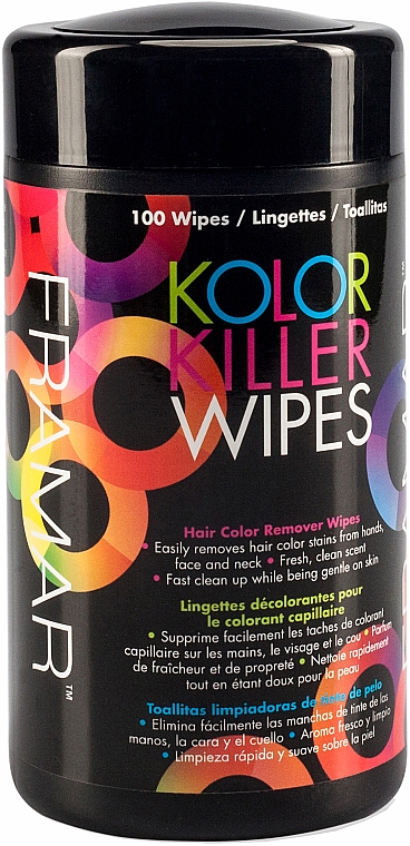 Chusteczki do usuwania farby ze skóry - Framar Kolor Killer Wipes — Zdjęcie N1