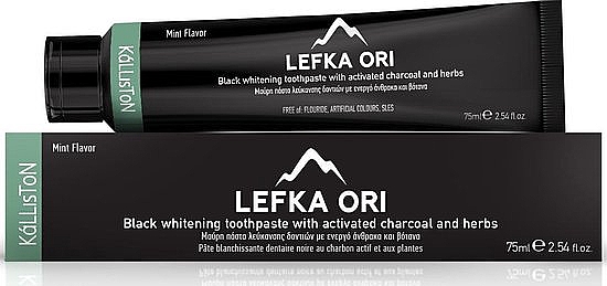 Pasta do zębów z węglem aktywnym - Kalliston Black Whitening Toothpaste With Activated Charcoal And Herbs — Zdjęcie N1