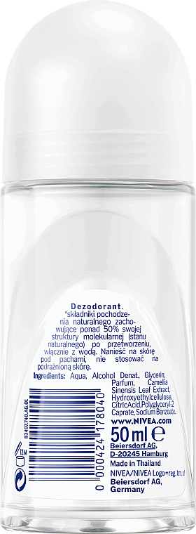 Dezodorant w kulce Zielona herbata - Nivea Naturally Good Deodorant Roll-on Bio Green Tea — Zdjęcie N2