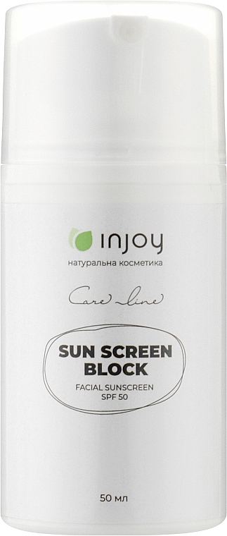 Krem przeciwsłoneczny do twarzy SPF 50 - InJoy Care Line Sun Screen Block — Zdjęcie N1