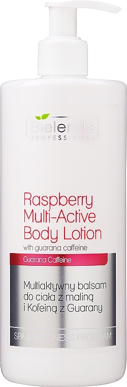 Multiaktywny balsam do ciała z maliną i biokofeiną z guarany - Bielenda Professional Raspberry Multi-Active Body Lotion — Zdjęcie N1