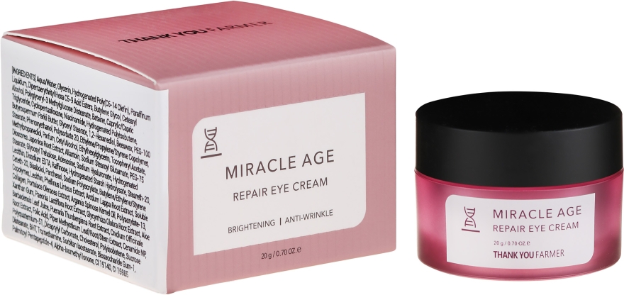 Naprawczy krem do rozjaśniania skóry wokół oczu - Thank You Farmer Miracle Age Cream Repair Eye Cream — Zdjęcie N1