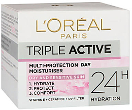 Kup PRZECENA! Krem nawilżający na dzień do skóry suchej i wrażliwej - L'Oreal Paris Triple Active Day *