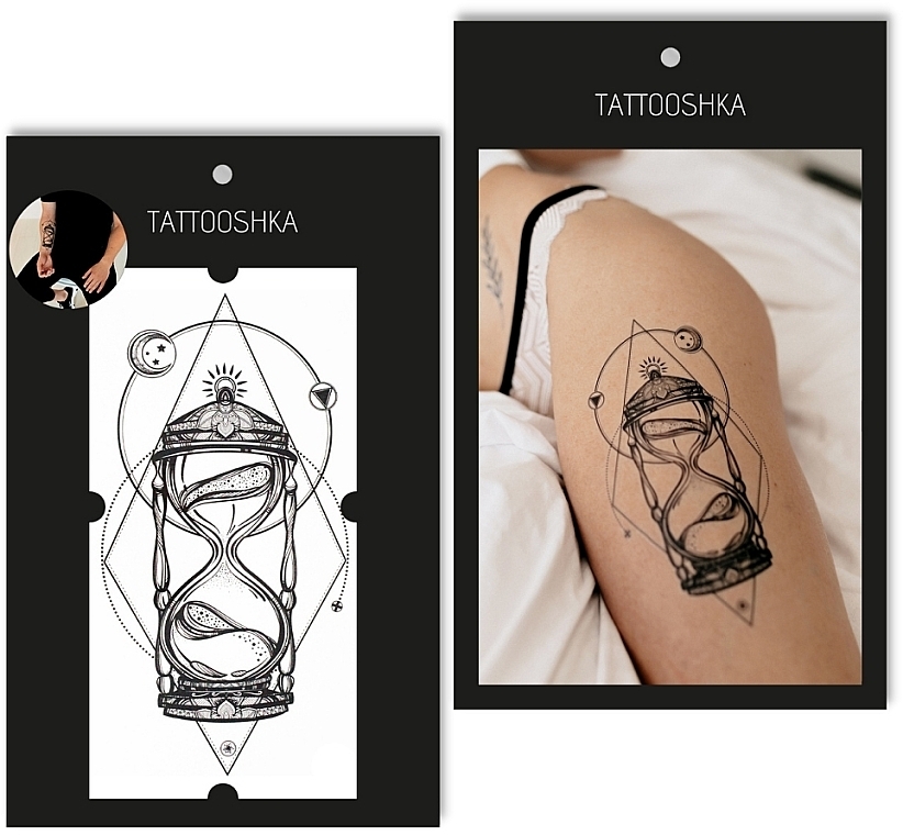 Tatuaż tymczasowy Klepsydra - Tattooshka — Zdjęcie N1