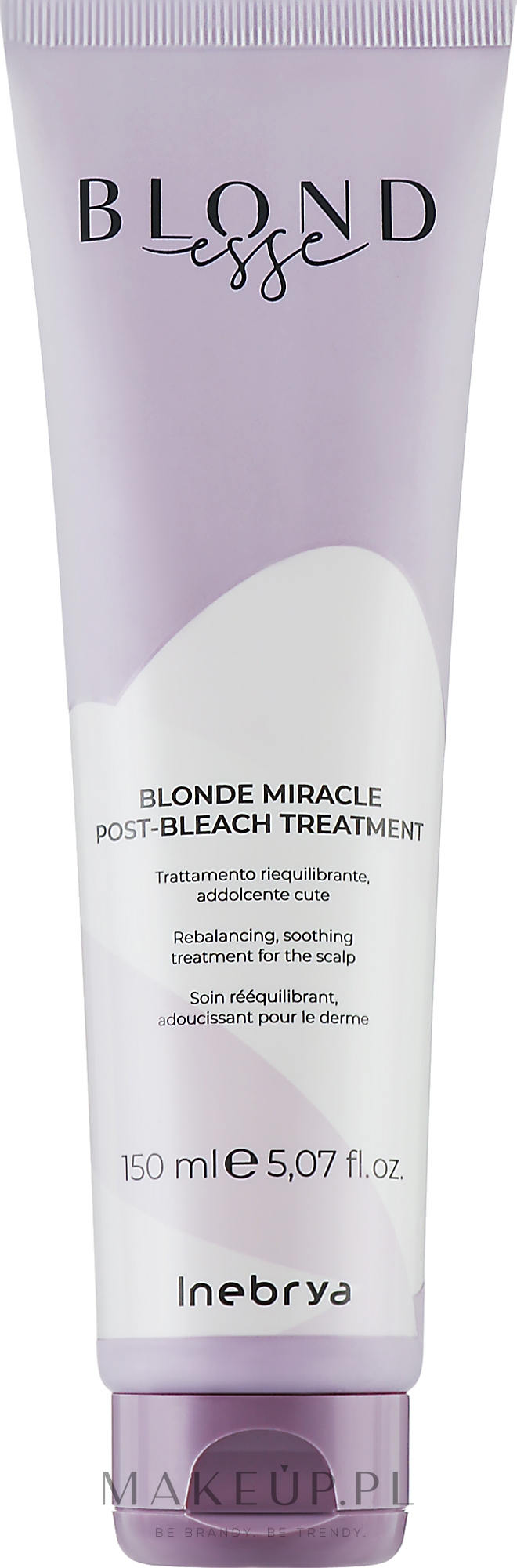 Pielęgnacja i kuracja skóry głowy po rozjaśnianiu włosów - Inebrya Blondesse Blonde Miracle Post-Bleach Treatment — Zdjęcie 150 ml