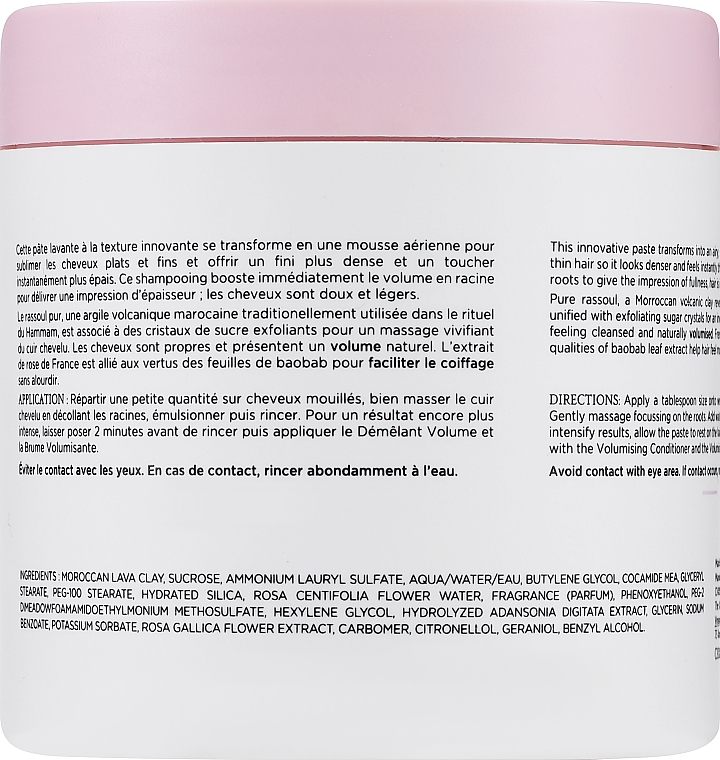 Oczyszczająca pasta zwiększająca objętość włosów - Christophe Robin Cleansing Volumizing Paste With Pure Rassoul Clay & Rose Extracts — Zdjęcie N2