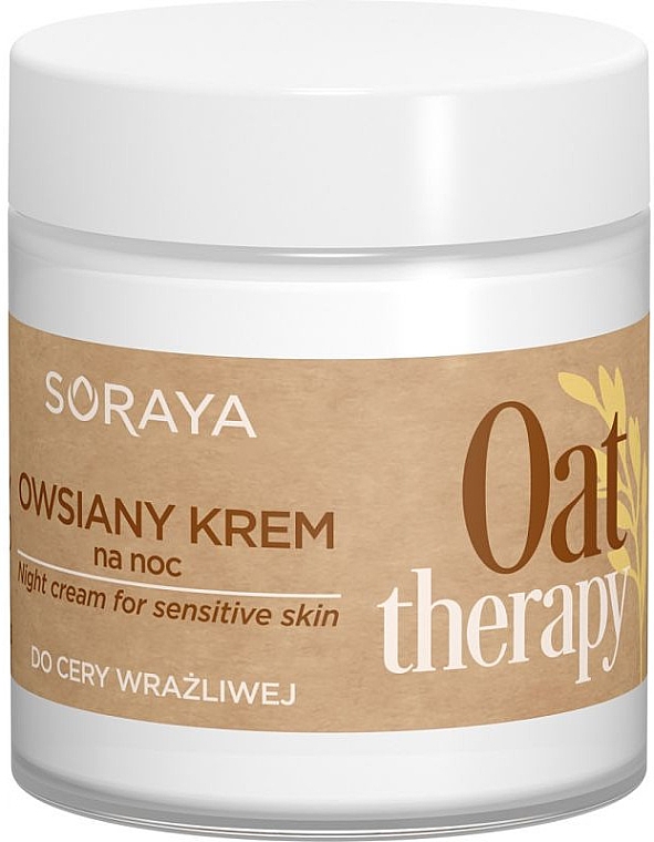 Owsiany krem na noc do cery wrażliwej - Soraya Oat Therapy Night Cream